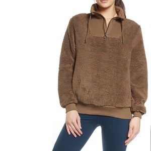 Sweaty Betty Faux Shearling Fleece Pullover Size XS